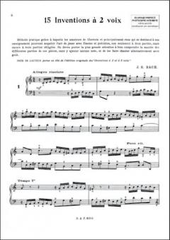 Inventions Piano von Johann Sebastian Bach 
