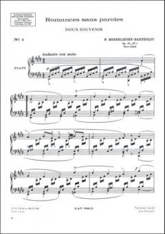 Romances Sans Paroles V1 Piano (1 A 10) (Revision Ra von Felix Mendelssohn Bartholdy 
