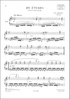 24 Etudes pour La Main Gauche, Op. 718 pour Pia von Carl Czerny 