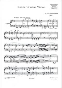 Concerto Op. 61 von Ludwig van Beethoven für Violine und Klavier im Alle Noten Shop kaufen