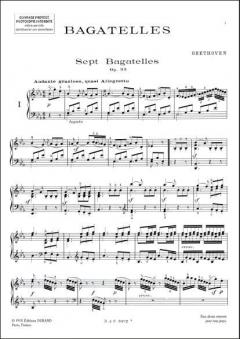 Bagatelles & Pieces Piano von Ludwig van Beethoven 
