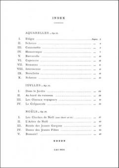 Aquarelles, Idylles, Noels Piano 