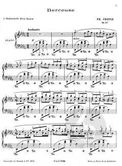 Berc. Barc. Var. Piano von Frédéric Chopin 