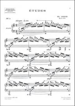 Etudes Piano von Frédéric Chopin 