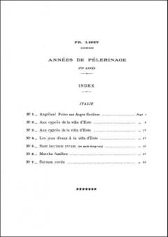 Annees De Pelerinage 3 Annee Italie Piano (S.rier von Franz Liszt 