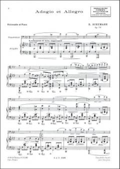 Adagio & Allegro Violoncelle/Piano von Robert Schumann im Alle Noten Shop kaufen