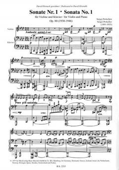 Sonate Nr. 1 op. 80 von Sergei Sergejewitsch Prokofjew für Violine und Klavier im Alle Noten Shop kaufen