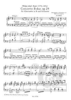 Concerto B-Dur op. 24 von Philipp Jakob Riotte für Klarinette (in B) und Orchester im Alle Noten Shop kaufen
