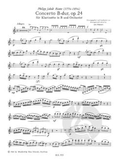 Concerto B-Dur op. 24 von Philipp Jakob Riotte für Klarinette (in B) und Orchester im Alle Noten Shop kaufen