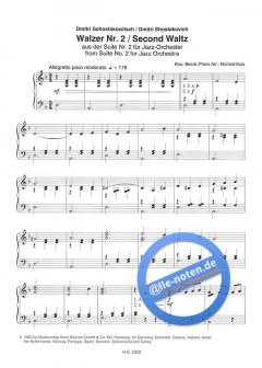 Walzer Nr. 2 aus der Suite Nr. 2 für Jazz-Orchester 