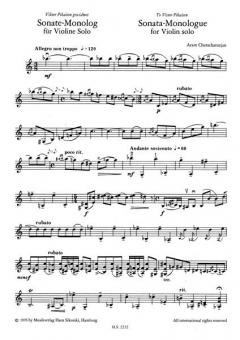 Sonate-Monolog von Aram Chatschaturjan für Violine solo im Alle Noten Shop kaufen
