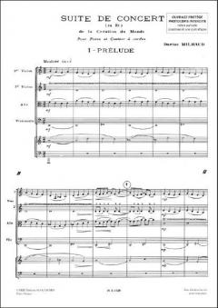 La création du monde Suite de concert (Darius Milhaud) 