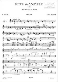La création du monde Suite de concert (Darius Milhaud) 