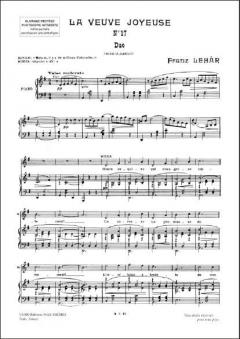 Veuve Joyeuse N 17 Duo/Piano (Heure Exquise von Franz Lehár 