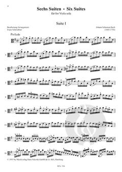 6 Suiten für Violoncello solo von Johann Sebastian Bach für Viola bearbeitet (BWV 1007-1012) im Alle Noten Shop kaufen