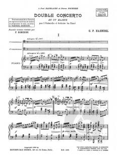 Double Concerto C-Dur von Georg Friedrich Händel 