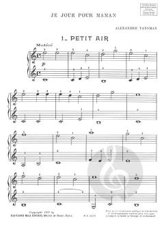 Je Joue pour Maman 1 von Alexandre Tansman 