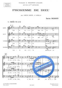 Promesse De Dieu Choeur (Darius Milhaud) 