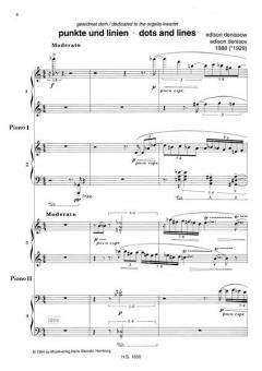 Punkte und Linien von Edison Wassiljewitsch Denisow für 2 Klaviere zu 8 Händen im Alle Noten Shop kaufen (Partitur)
