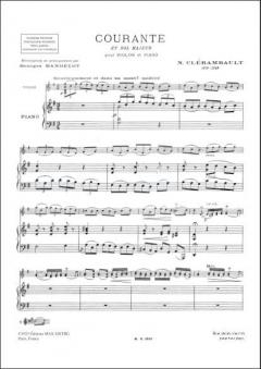 Courante Violon/Piano von Louis Nicolas Clerambault 