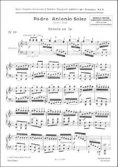 Sonate N. 10 En Fa Majeur, pour Piano von Antonio Soler 