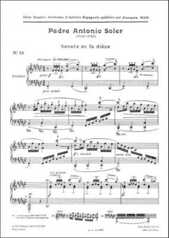 Sonate N 12 Fa# M Piano von Antonio Soler 