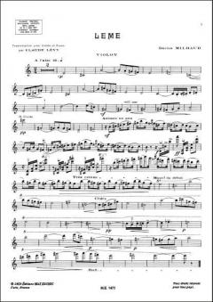 Leme op. 67 von Darius Milhaud 