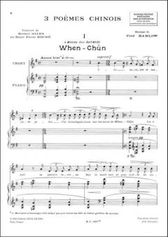 3 Poemes Chinois von Jeanne Herscher-Clement 