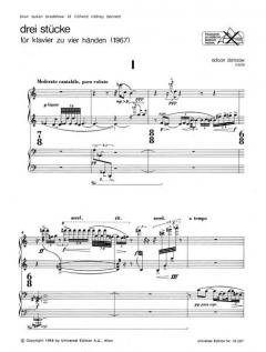 3 Stücke von Edison Wassiljewitsch Denisow für Klavier vierhändig im Alle Noten Shop kaufen