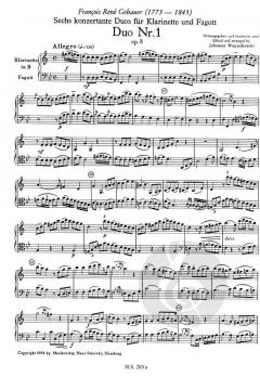 6 konzertante Duos op. 8 Heft 1 (François-René Gebauer) 