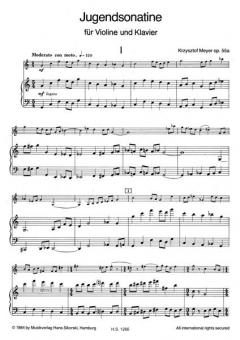 Jugendsonatine op. 55 a von Krzysztof Meyer für Violine und Klavier im Alle Noten Shop kaufen