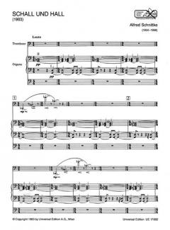 Schall und Hall von Alfred Schnittke für Posaune und Orgel im Alle Noten Shop kaufen