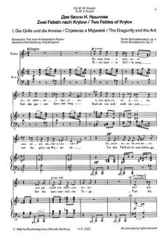 2 Fabeln nach Krylow op. 4 von Dmitri Schostakowitsch 