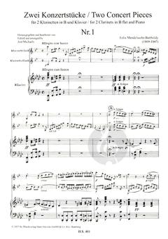 2 Konzertstücke op. 113 und op. 114 von Felix Mendelssohn Bartholdy für 2 Klarinetten und Klavier im Alle Noten Shop kaufen