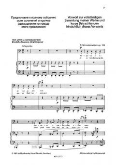 Lieder op.121 und 123 von Dmitri Schostakowitsch 