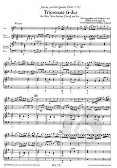 Triosonate G-Dur von Johann Joachim Quantz für Flöte, Oboe d'amore (Oboe) und B.c. im Alle Noten Shop kaufen