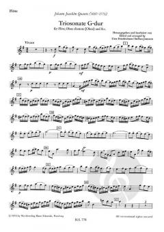 Triosonate G-Dur von Johann Joachim Quantz für Flöte, Oboe d'amore (Oboe) und B.c. im Alle Noten Shop kaufen