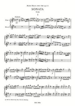 Sonaten op. 1/4 + 4/6 von Michel Blavet für 2 Flöten im Alle Noten Shop kaufen