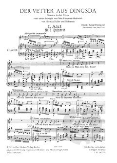 Der Vetter aus Dingsda von Eduard Künneke 