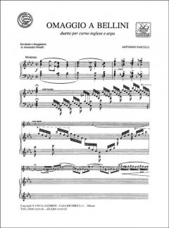 Omaggio A Bellini Duetto per Corno Inglese E Arpa (Antonio Pasculli) 
