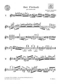 6 Preludi e Caprice d'adieu von Niccolò Paganini 