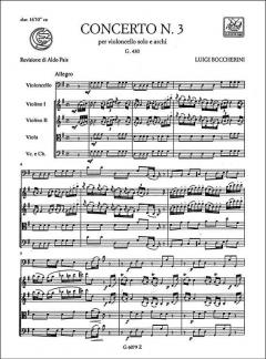 Concerto N.3 Sol Magg. G.480 Vc E Archi von Luigi Boccherini 