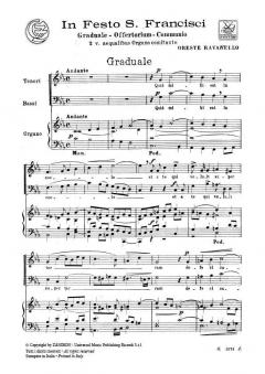 In Festo S. Francisci, Per 2 Voci e Organo Graduale von O. Ravanello 