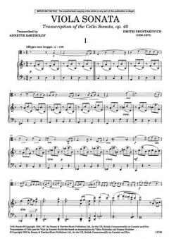 Sonate op. 40 von Dmitri Schostakowitsch für Viola und Klavier im Alle Noten Shop kaufen