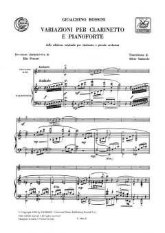 Variazioni (Omizzolo) von Gioachino Rossini 