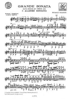 Grande Sonata A Chitarra Sola per Chitarra E Violi (Niccolò Paganini) 
