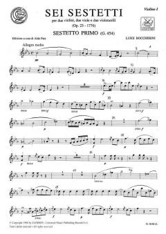 6 Sestetti Op. 23 Vol. 1 von Luigi Boccherini 