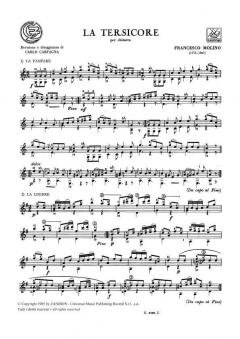 La Tersicore. 21 Danze, per Chitarra Revisione E D von Francesco Molino 