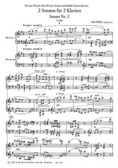 Sonate Nr. 2 G-Dur nach op. 41 von Karl Höller für 2 Klaviere im Alle Noten Shop kaufen