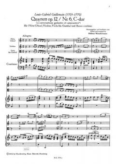 Quartett C-Dur op. 12/6 (Louis Gabriel Guillemain) 